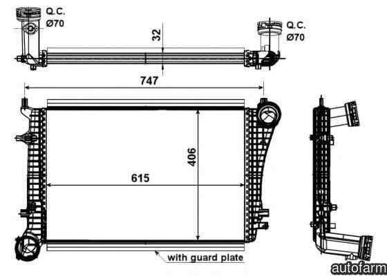 Radiator intercooler VW JETTA III 1K2 NRF 30199