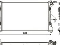 Radiator motor CITROEN JUMPER, FIAT DUCATO, PEUGEOT BOXER 2.2D/2.3D/3.0 d