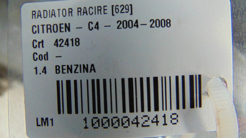 Radiator racire Citroen C4 din 2006, motor 1.4 Benzina