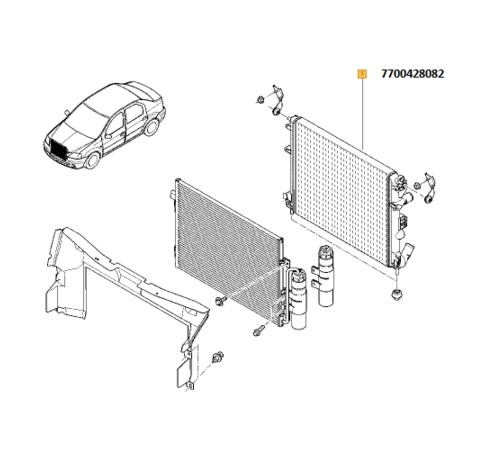 RADIATOR RACIRE DACIA LOGAN MPI