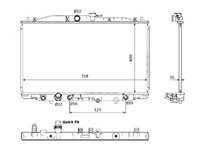 Radiator racire Honda Accord Type S, 01.2003-05.2008, Motorizare 2, 4 140kw Benzina, tip climatizare Cu/fara AC, cutie automata, tip Denso, diametru intrare/iesire 32, 5/32, 5mm, dimensiune 717x400x16mm, Cu lipire fagure prin brazare, Aftermarket