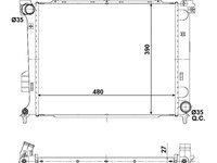 Radiator racire Hyundai I20 (P8), 12.2008-2014, Motorizare 1, 4 Crdi 55/66kw, 1, 6 Crdi 85/94kw Diesel, tip climatizare Cu/fara AC, cutie Manuala, dimensiune 480x376x25mm, Cu lipire fagure prin brazare, KOYO