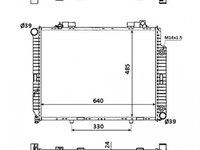 Radiator racire Mercedes Clasa E (W210), 07.1995-08.1999 Model E 290 Turbodiesel (2, 9 Td 95kw) Diesel, tip climatizare cu/fara AC, cutie M/A, dimensiune 638x485x35mm, Cu lipire fagure prin brazare, Aftermarket