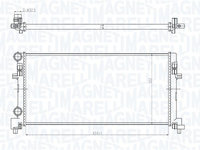 Radiator, racire motor (350213166200 MAGNETI MARELLI) AUDI,SEAT,SKODA,VW