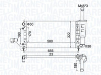 Radiator, racire motor (350213183600 MAGNETI MARELLI) FIAT,LANCIA