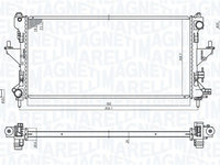 Radiator, racire motor (350213198200 MAGNETI MARELLI) Citroen,FIAT,PEUGEOT