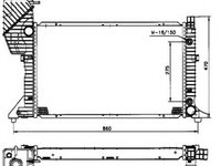 Radiator racire motor 50574 NRF pentru Mercedes-benz Sprinter