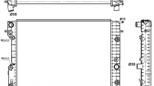 Radiator racire motor 519689 NRF pentru Opel 