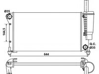 Radiator racire motor 53075 NRF pentru Fiat Panda