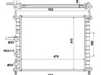 Radiator racire motor 53227 NRF pentru Fiat Brava Fiat Bravo Fiat Marea Fiat Palio Fiat Multipla