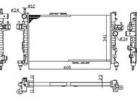Radiator racire motor 54753A NRF pentru Opel Corsa Opel Vita