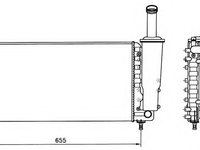 Radiator racire motor 58171 NRF pentru Fiat Punto