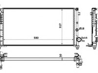 Radiator racire motor 58237 NRF pentru Fiat Panda