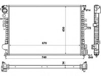 Radiator racire motor 58993 NRF pentru Peugeot 309 Peugeot 806 Fiat Ulysse CitroEn Evasion CitroEn Synergie CitroEn Dispatch CitroEn Jumpy Fiat Scudo Peugeot Expert