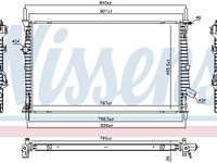 Radiator racire motor 606537 NISSENS pentru Ford Transit Ford Tourneo