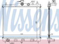 Radiator racire motor 62902A NISSENS pentru Renault Clio Renault Euro Nissan March Nissan Micra Renault Modus Nissan Note