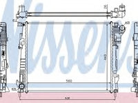 Radiator racire motor 63122 NISSENS pentru Renault Trafic Opel Vivaro Nissan Primastar