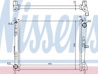 Radiator racire motor 637605 NISSENS pentru Renault Modus Renault Clio Renault Euro
