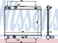 Radiator racire motor 64671A NISSENS pentru Toyota Belta Toyota Viosyaris Toyota Yaris Toyota Vitz Toyota Yarisvitz