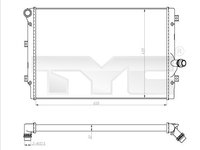 Radiator racire motor 702-0024-R TYC pentru Seat Leon Skoda Octavia Vw Passat Vw Jetta Vw Vento Skoda Superb Vw Eos Vw Caddy Vw Cc Audi A3 Seat Altea Seat Toledo Audi Tt