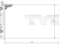 Radiator racire motor 725-0006 TYC pentru Opel Astra Opel Zafira