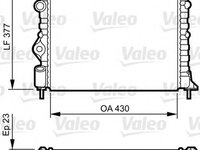 Radiator racire motor 731378 VALEO pentru Renault Kangoo Nissan Kubistar Renault Megane Renault Clio Renault Symbol Renault Thalia Renault ScEnic Dacia Logan Dacia Solenza