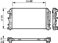 Radiator, racire motor (735088 VALEO)