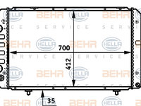 Radiator, racire motor (8MK376707071 HELLA) FIAT