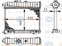 Radiator, racire motor (8MK376710274 HELLA) MERCEDES-BENZ