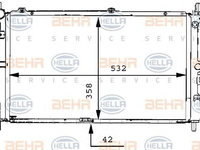 Radiator, racire motor (8MK376711764 HELLA) OPEL,VAUXHALL