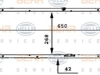 Radiator, racire motor (8MK376712354 HELLA) OPEL,VAUXHALL