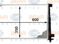 Radiator, racire motor (8MK376713054 HELLA) MERCEDES-BENZ