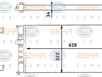 Radiator, racire motor (8MK376713424 HELLA) VW