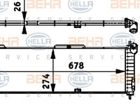 Radiator, racire motor (8MK376713574 HELLA) BUICK (SGM),CHEVROLET (SGM),HOLDEN,OPEL,VAUXHALL