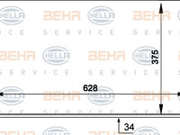 Radiator, racire motor (8MK376714044 HELLA) VW