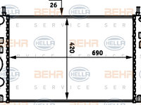 Radiator, racire motor (8MK376716284 HELLA) RENAULT