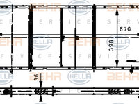 Radiator, racire motor (8MK376716571 HELLA) OPEL,RENAULT,VAUXHALL