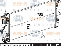 Radiator, racire motor (8MK376745111 HELLA) Citroen,FIAT,PEUGEOT