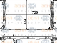 Radiator, racire motor (8MK376754754 HELLA) AUDI