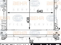 Radiator, racire motor (8MK376924041 HELLA) MERCEDES-BENZ