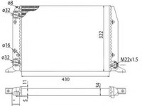 Radiator, racire motor AUDI 4000 (81, 85, B2), AUDI 4000 (89, 89Q, 8A, B3) - MAGNETI MARELLI 350213404003