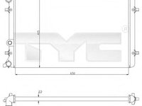 Radiator, racire motor AUDI A3 (8L1), SKODA OCTAVIA (1U2), VW GOLF Mk IV (1J1) - TYC 702-0033