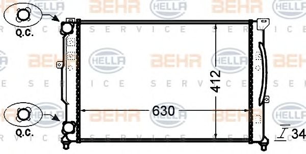 Radiator racire motor AUDI A4 (8D2, B5) - Cod intern: W20090858 - LIVRARE DIN STOC in 24 ore!!!