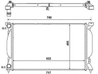 Radiator, racire motor AUDI A4 Cabriolet (8H7, B6, 8HE, B7) (2002 - 2009) NRF 50539 piesa NOUA