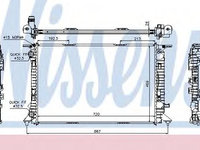 Radiator, racire motor AUDI A5 Cabriolet (8F7) (2009 - 2016) NISSENS 60323