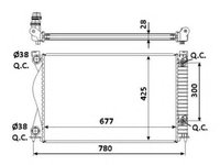 Radiator, racire motor AUDI A6 (4F2, C6) (2004 - 2011) NRF 58234 piesa NOUA