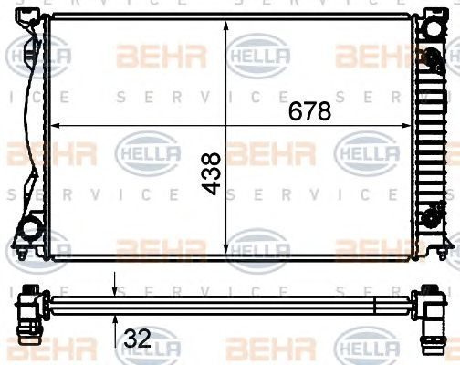 Radiator racire motor AUDI A6 (4F2, C6) - Cod intern: W20090104 - LIVRARE DIN STOC in 24 ore!!!