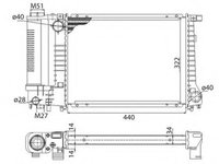 Radiator, racire motor BMW 3 limuzina (E36), BMW 3 cupe (E36), BMW 3 Cabriolet (E36) - MAGNETI MARELLI 350213240003