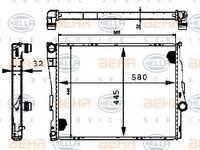 Radiator, racire motor BMW 3 limuzina (E46), BMW 3 cupe (E46), BMW 3 Touring (E46) - HELLA 8MK 376 716-241