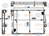 Radiator, racire motor BMW 3 limuzina (E46), BMW 3 cupe (E46), BMW 3 Touring (E46) - HELLA 8MK 376 716-261